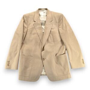 Vintage Bachrachs Jacket Mens 42 Brown Blazer Regent Faux Suede USA 80s